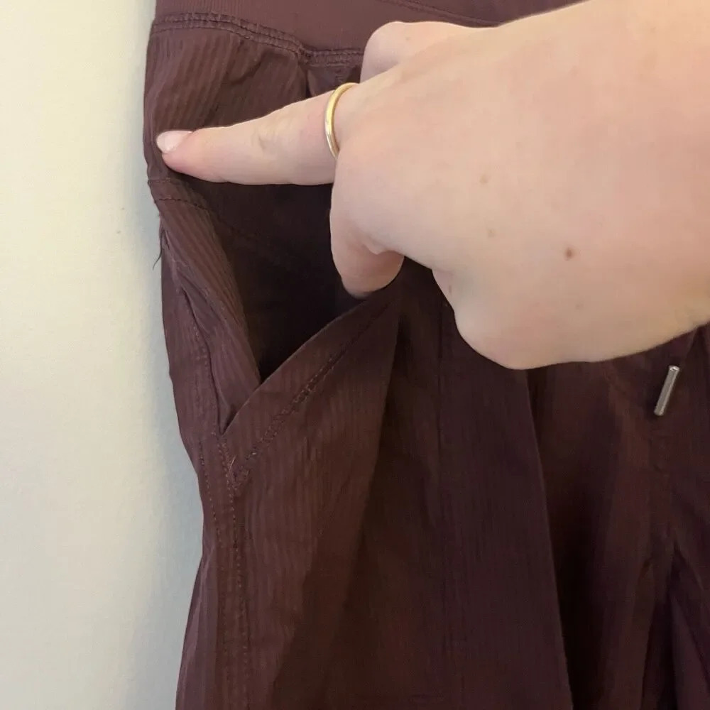 CRZ Yoga Purple Dance Studio Pants Crop Womens Eggplant 30x23 Athleisure Comfort - Picture 4 of 8